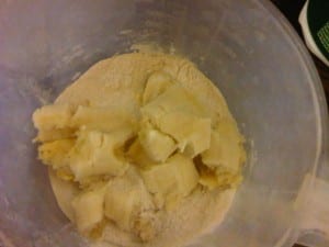 Mixing the banana and other ingredients